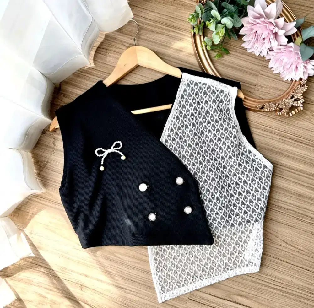 vest crop rajut