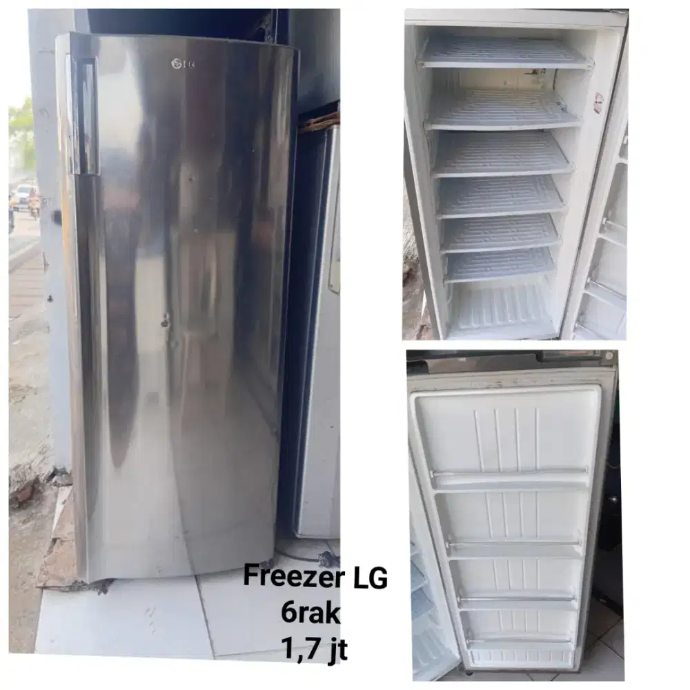 kulkas freezer Lg 6 rak bekas bergaransi