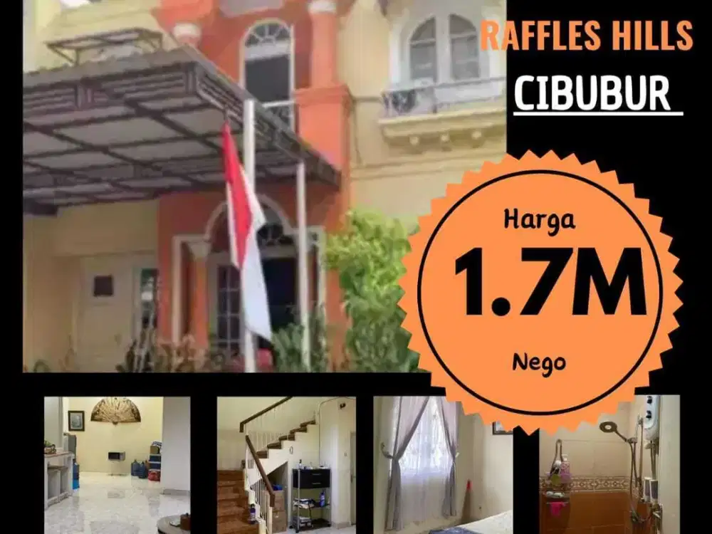 Di Jual Cepat Rumah Cantik Siap Huni 1,7 M Nego.Raffles Hills Cibubur.