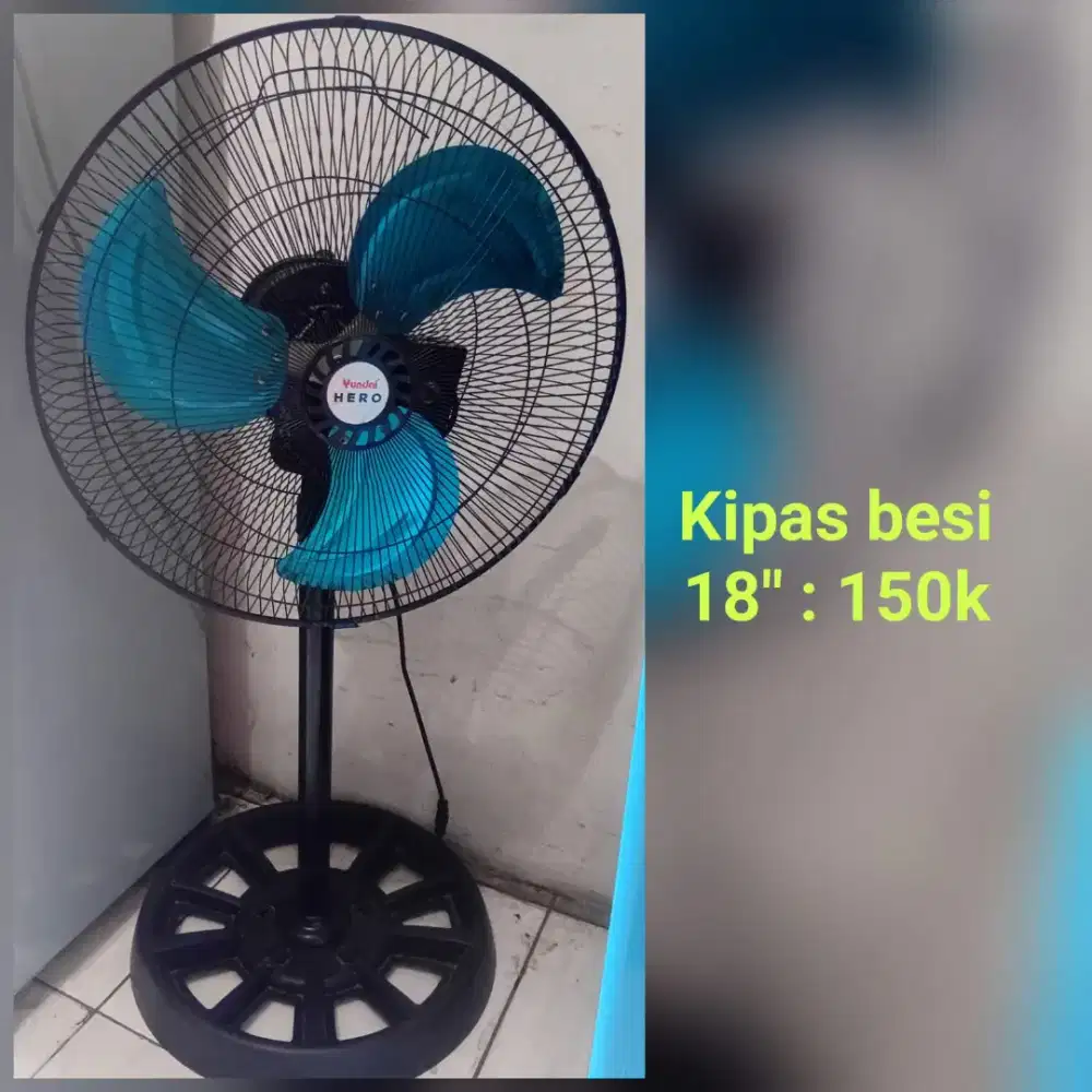 kipas angin besi 18 bekas bergaransi