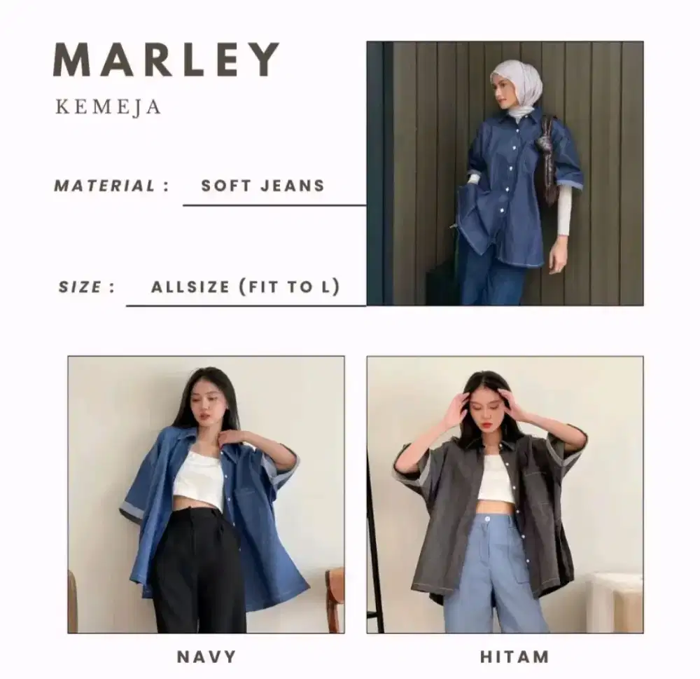 kemeja denim cewek cowok