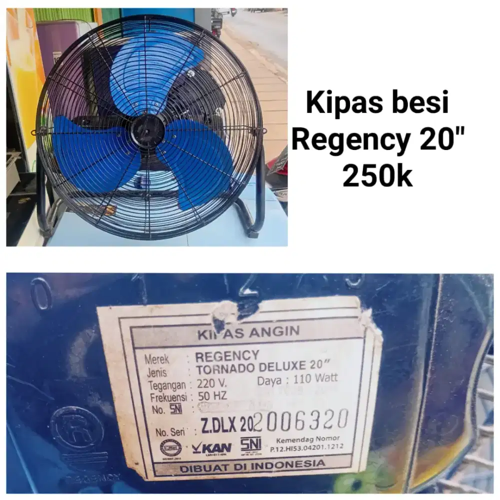 kipas besi Regency 20 bekas bergaransi