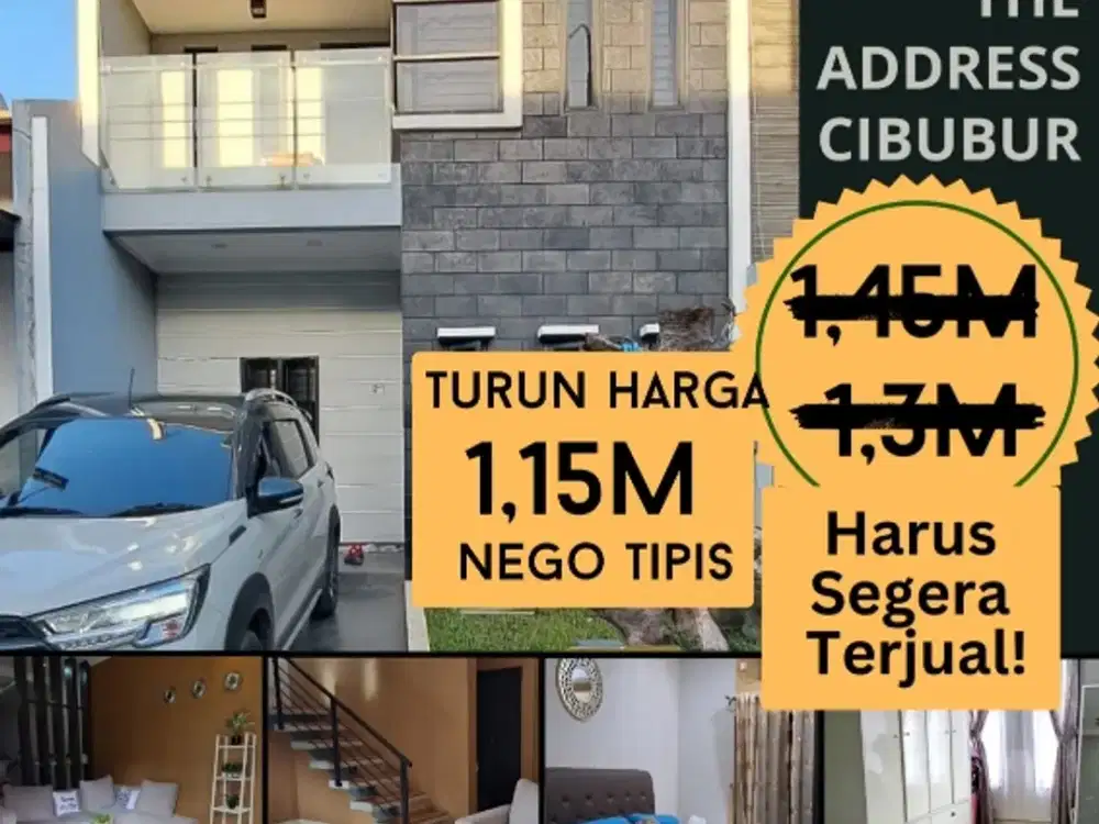 Jual Cepat Rumah 2 lantai Siap Huni 1,150 M Nego. The Addres Cibubur.
