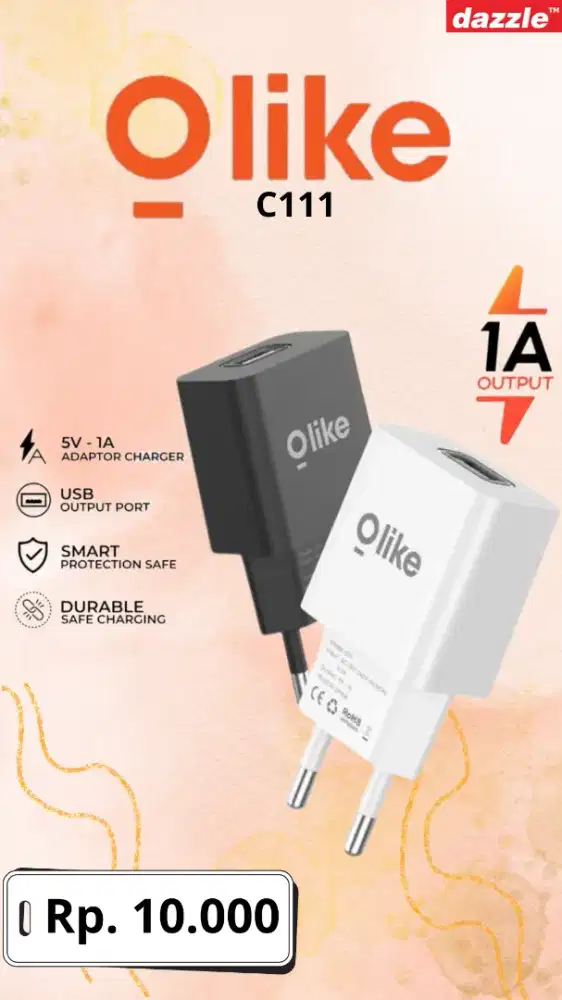 Olike C111 Charger Adaptor 5V - 1A USB Port Safe Charging Adapter