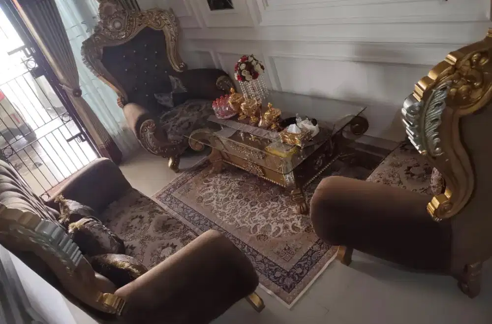 Kursi jati Sultan 3 11+Meja