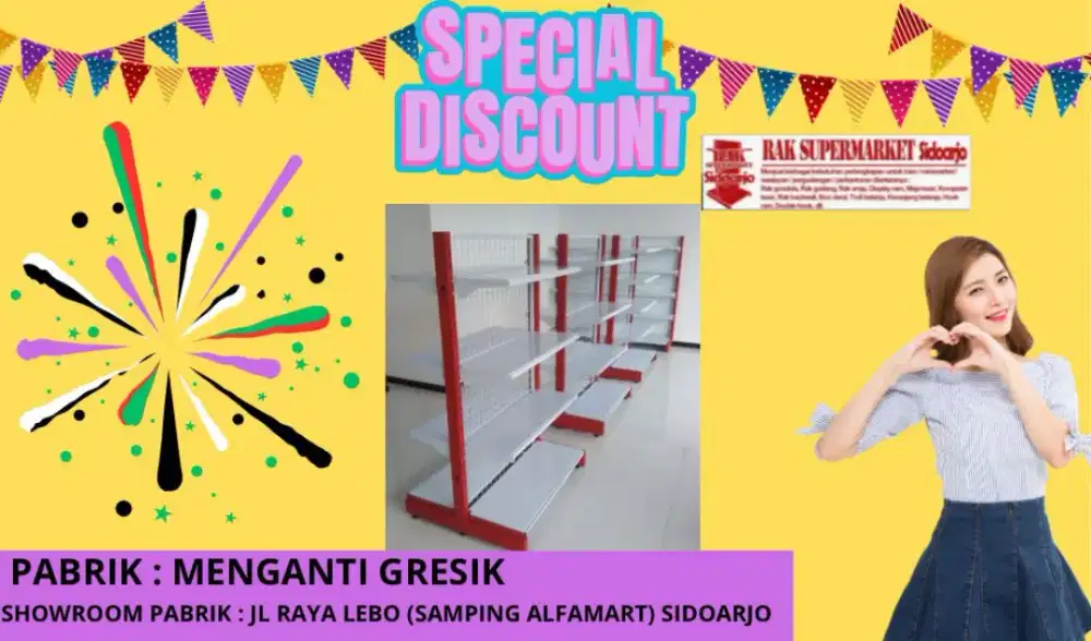 Rak minimarket gondrola dobel