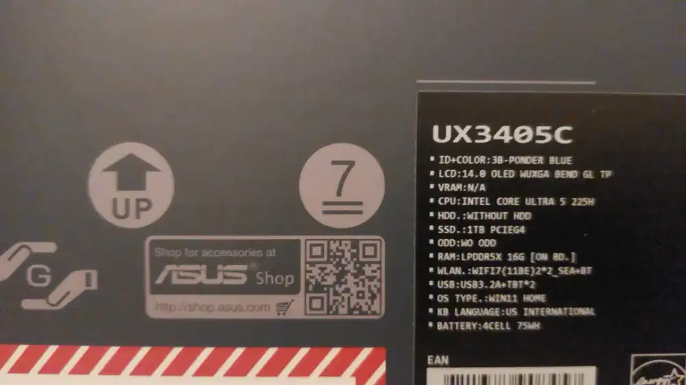 asus zenbook 14 oled ux3405ca ultra 5 225h