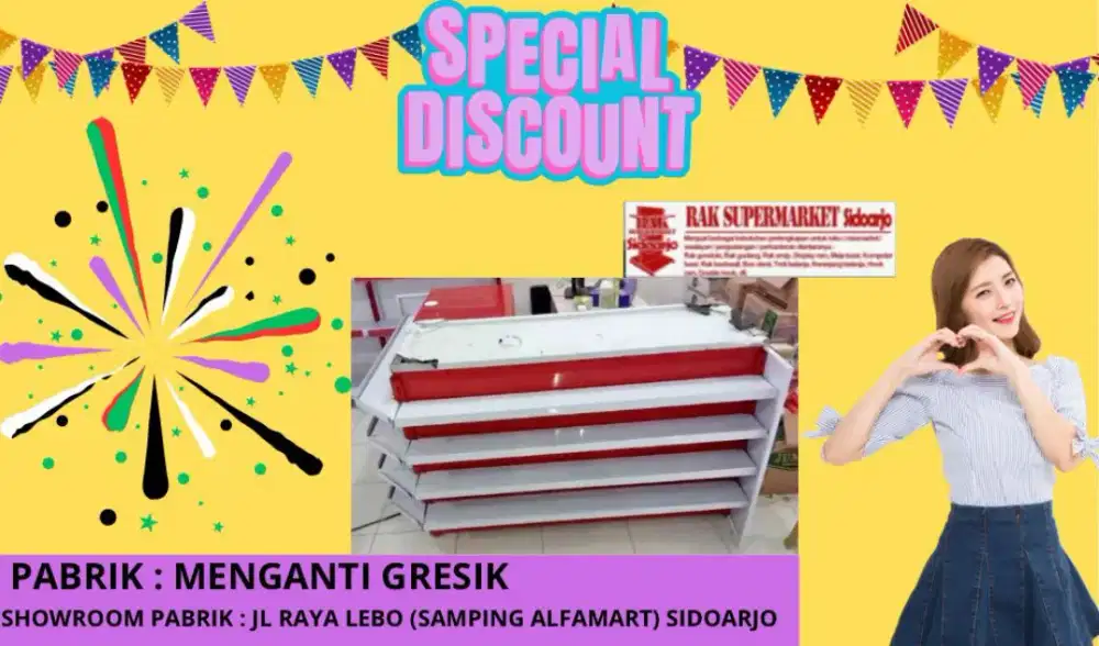 Meja kasir supermarket selving