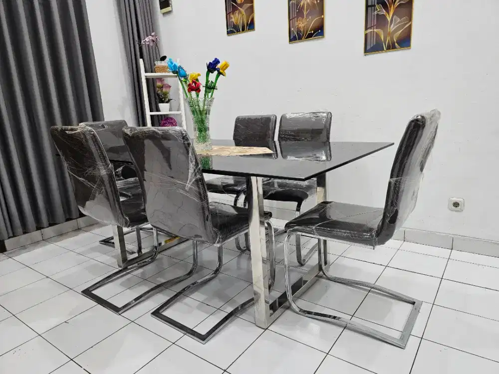 Meja makan kursi 6