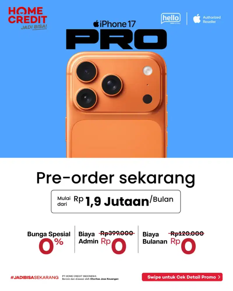 SEgampang ITU, Pre Order iPhone 17 Menggunakan Homecredit
