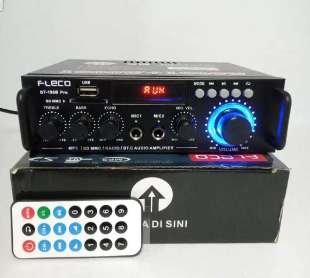 amplifier Bluetooth Karaoke echo fleco BT198B pro
