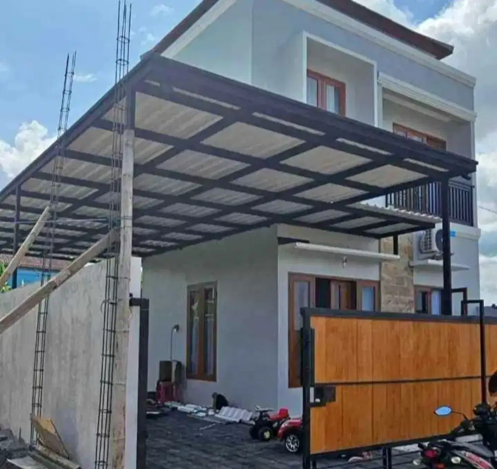 Kanopi alderon single layer kombinasi list profil lengkap