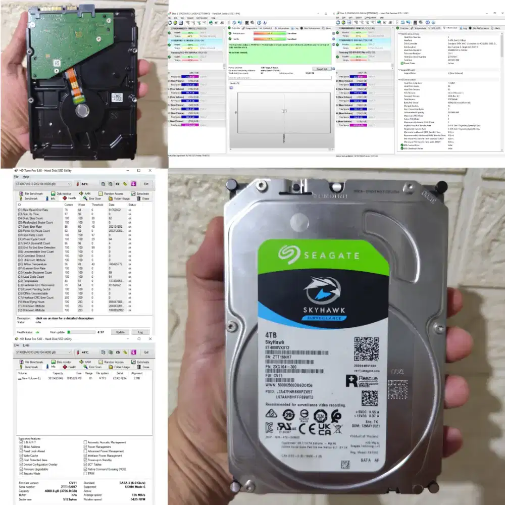 HDD 4TB Seagate Skyhawk 3.5 SATA 3.0 6Gbps (Sentinel 100/100)