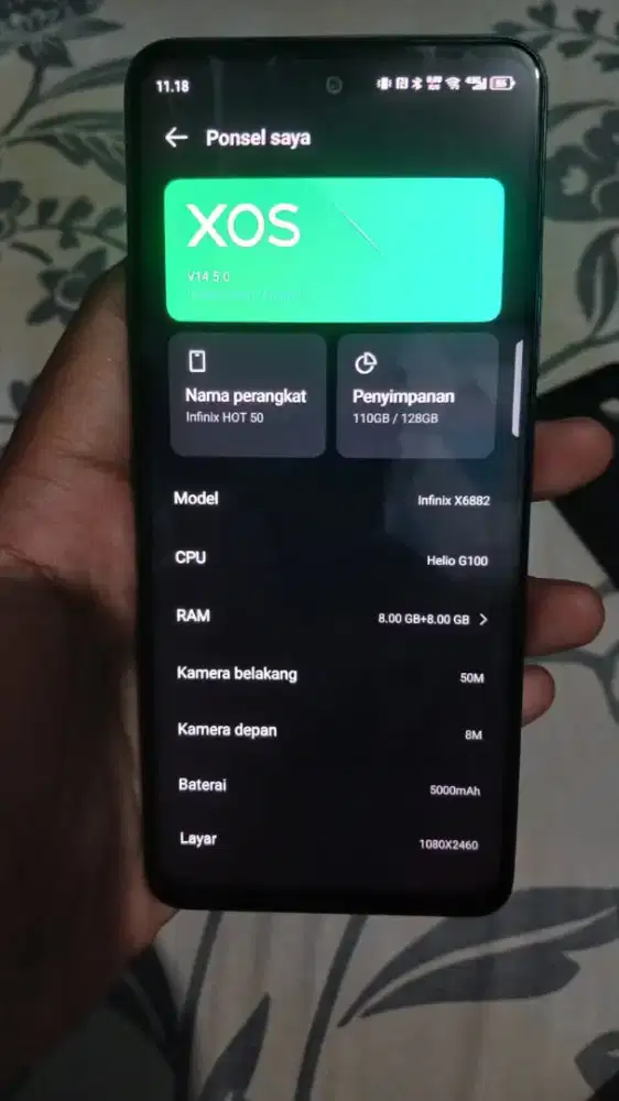Infinix hot 50 8/128 (batangan)