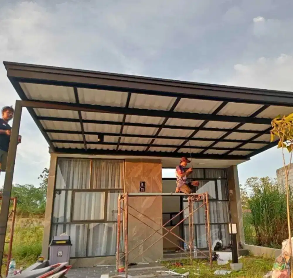 Kanopi carport alderon double layer lengkap premium