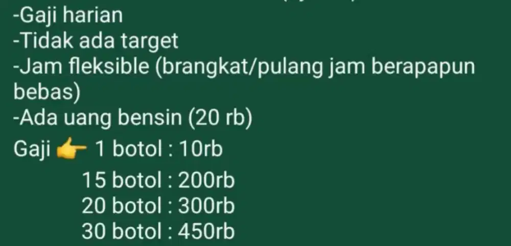 Low kerja SPG selling mobile motoris