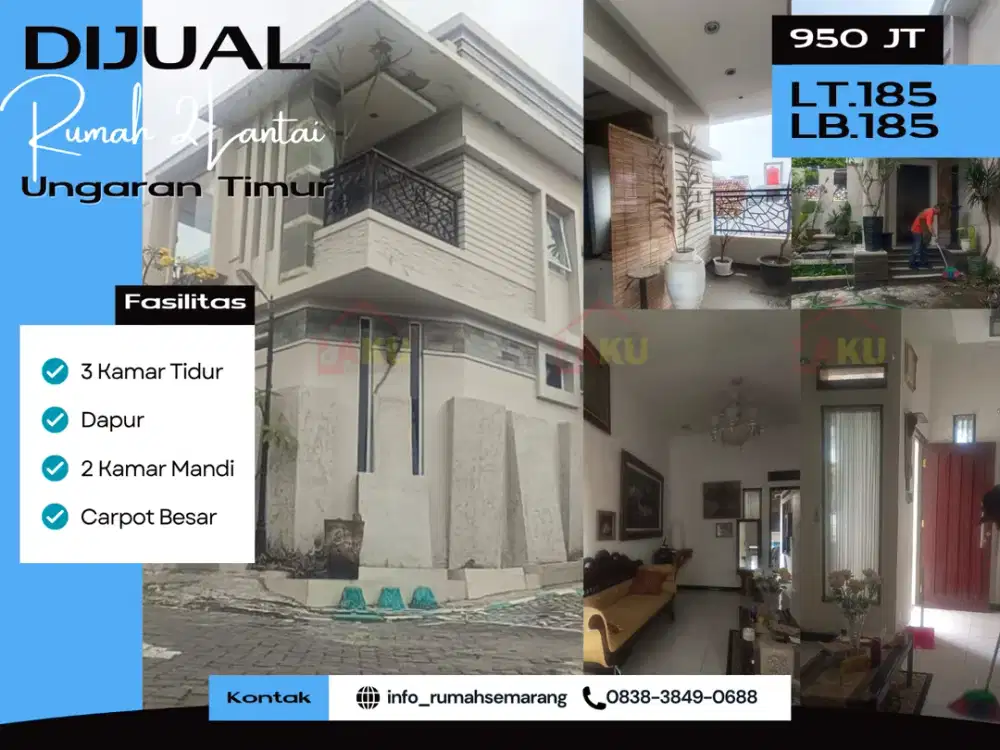 Rumah Mewah 2 Lantai dengan 2 Balkon, Siap Huni di Ungaran Timur