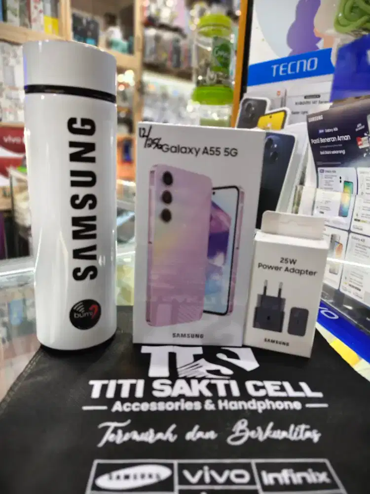 Samsung a55 12/256 free batok dan tumbler garansi 1 tahun new