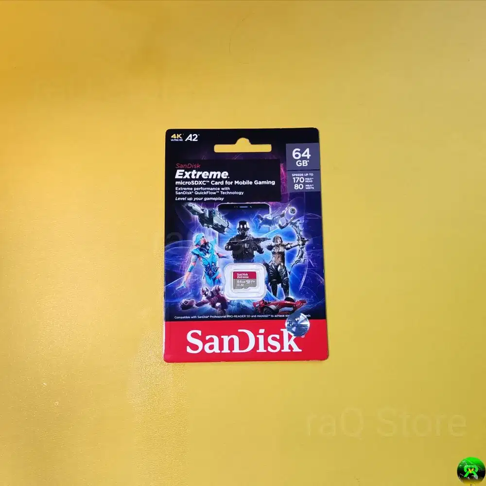 Kartu Memory Sandisk Extreme 64GB for Mobile Gaming, masih Baru Bawaan