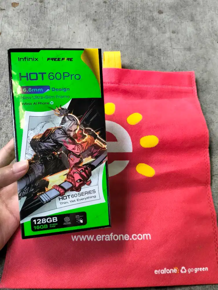 JUAL AJA INFINIX HOT 60 PRO KONDISI BARU 8/128 hitam