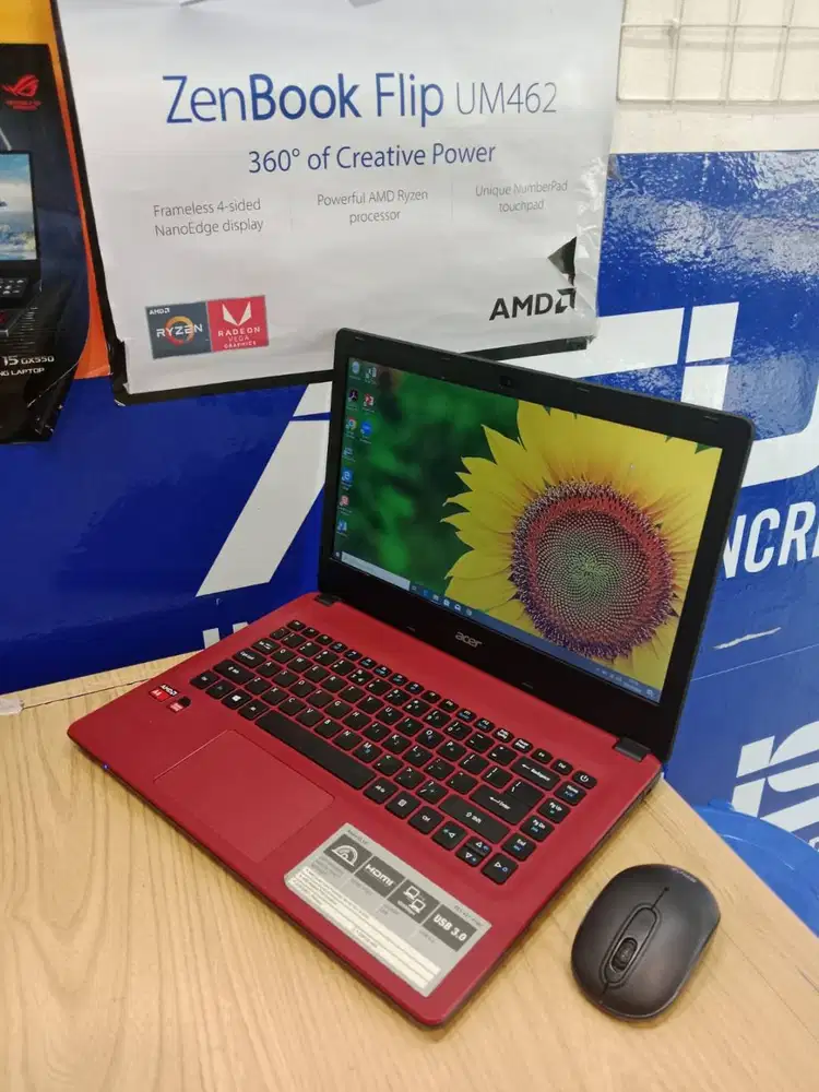 PROMO LAPTOP ACER ES1-421 AMD A4 RAM 8GB SSD 256GB SIAP PAKAI