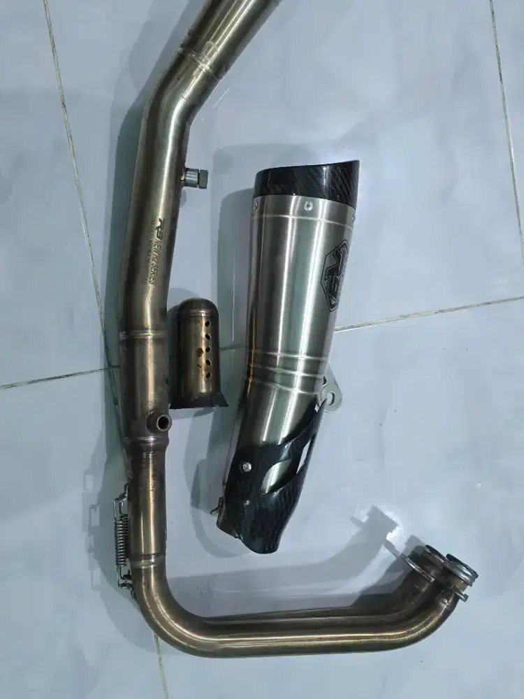 Jual knalpot exhaust silincer full system R9 H2 ninja 250 fi 2018