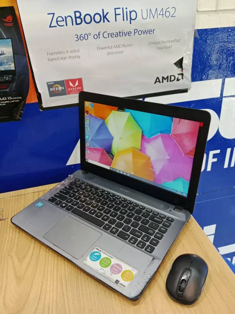 PROMO LAPTOP ASUS X441S RAM 2GB SSD 128GB +HDD 500GB SIAP KULIAH