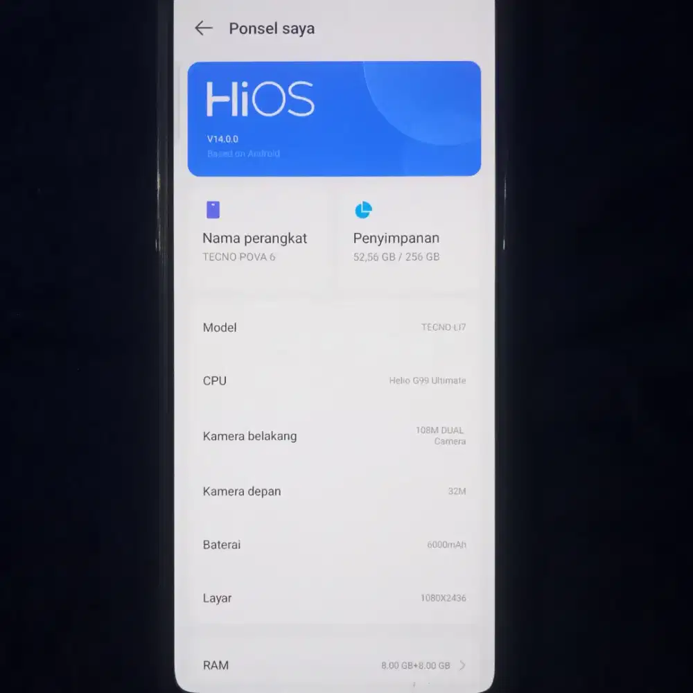 Hp secod dimahar aja