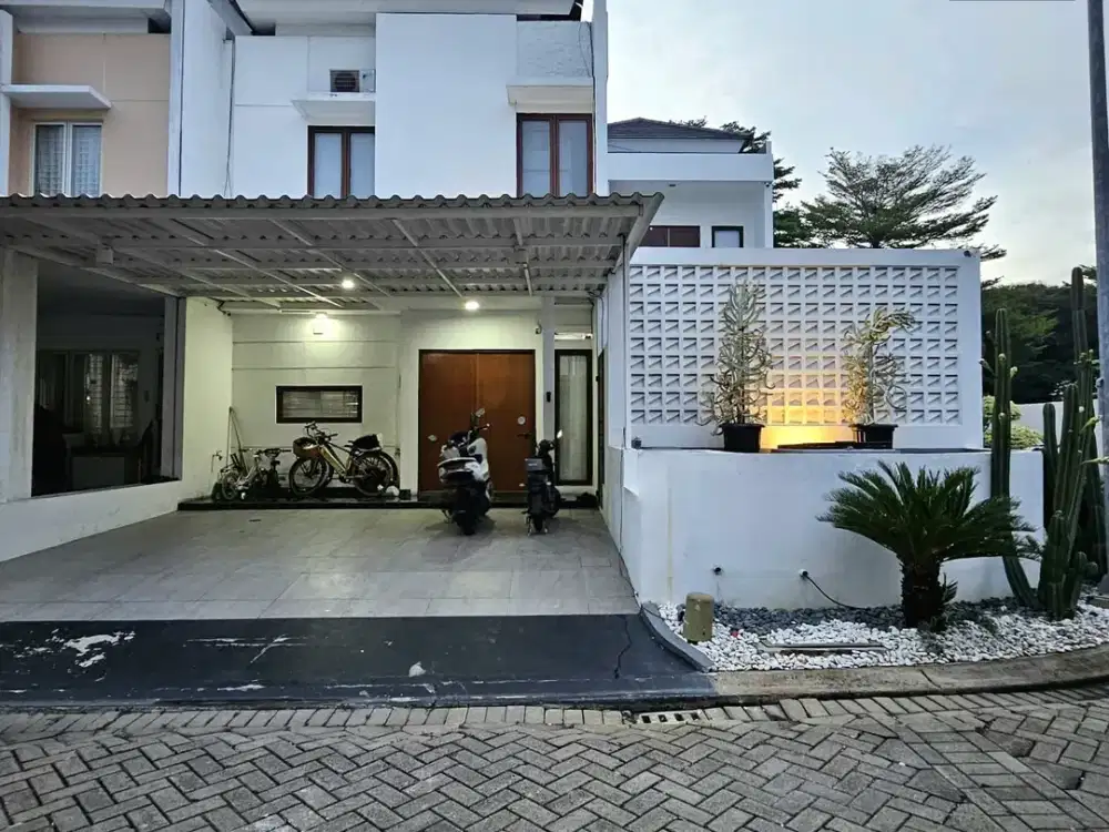 Th9.Rumah Modern Minimalis Dengan Kolam Renang Pribadi Posisi Hook One Gate System Metland Menteng