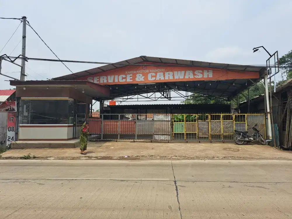 Gudang pinggir jalan raya Cisauk akses kontainer 40 feet