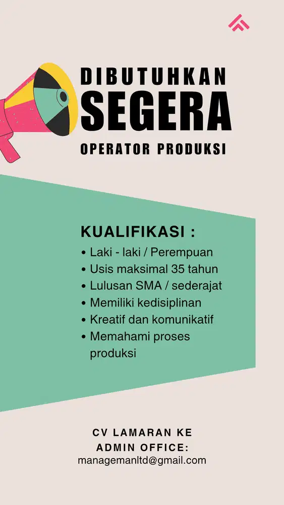 Lowongan operator produksi