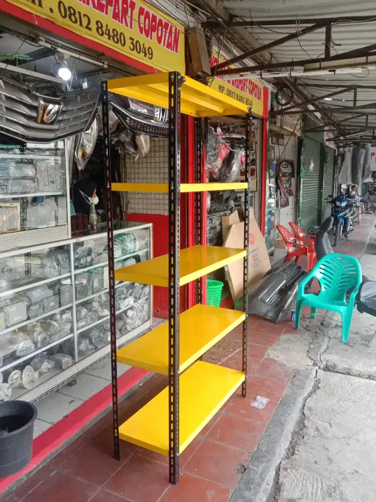 RAK BESI SIKU LUBANG SIAP KIRIM DAN COD
