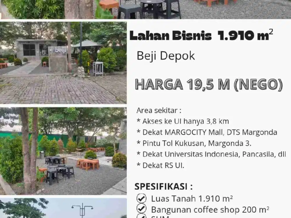 Di jual tanah strategi di beji depok
