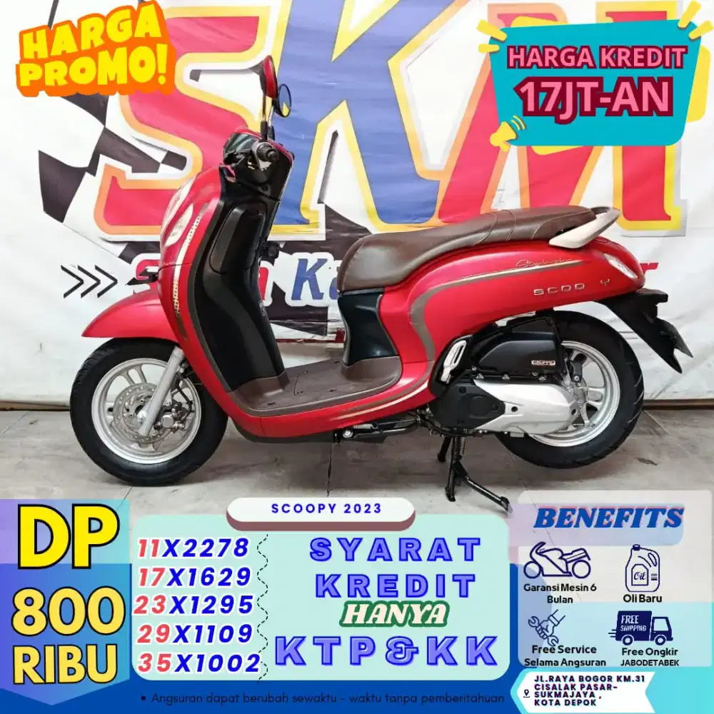 (serbu DP 800 proses KTP&KK) Scoopy 2023 cash credt