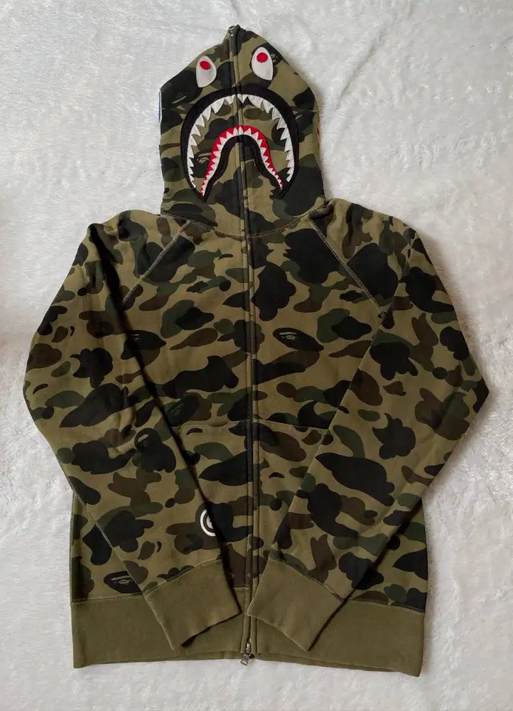 Fullziphoodie BAPe shark 1st green camo wgm original 100% size M Like
