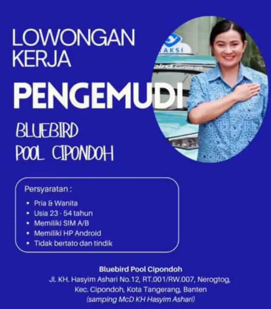 LOKER DRIVER TAXI GRATIS