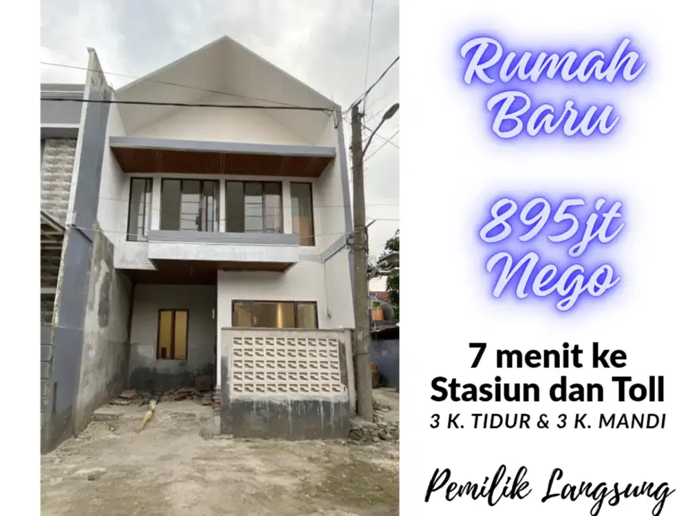Rumah Baru 2 Lantai Bebas Banjir Komplek Ciputat Baru