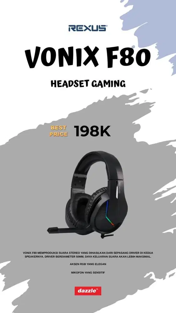 Rexus headset gaming F80