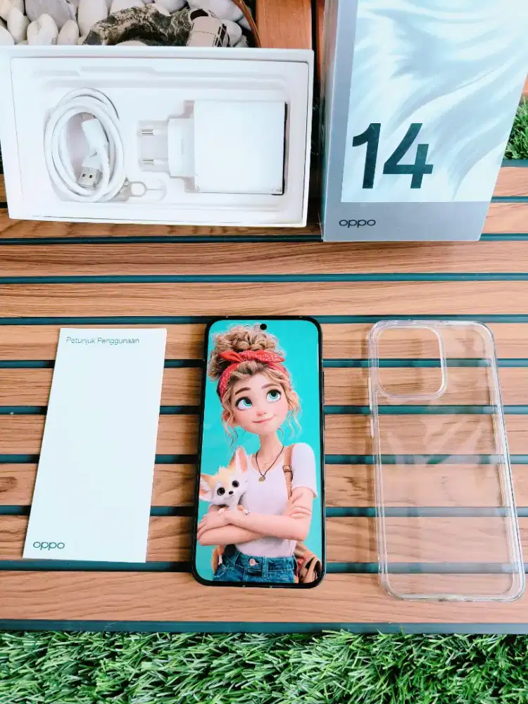 Oppo Reno 14 5G 12/256 Green Mulus Fullset Ori Garansi panjang