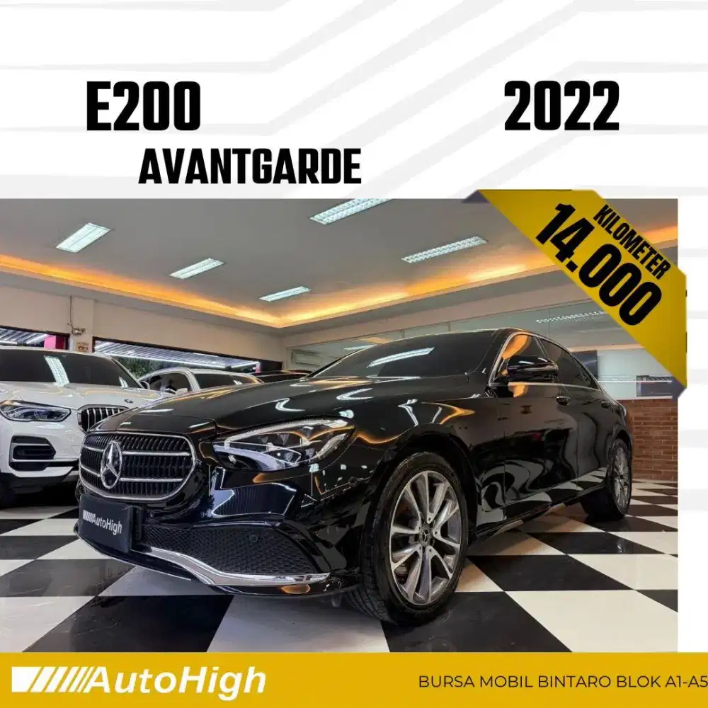 DP10% [Km14.000] E200 Avantgarde 2022 Black Reg 2021 #AUTOHIGH