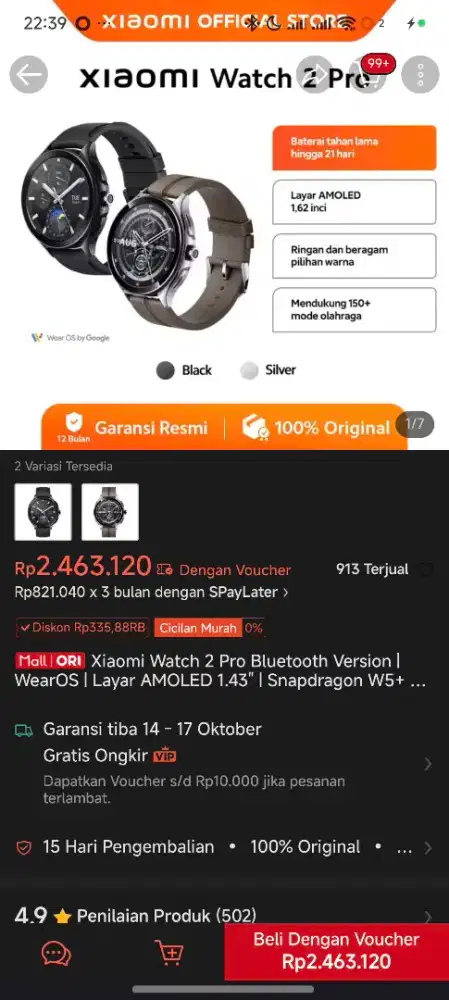 Xiaomi Watch 2 Pro by Wear OS Google