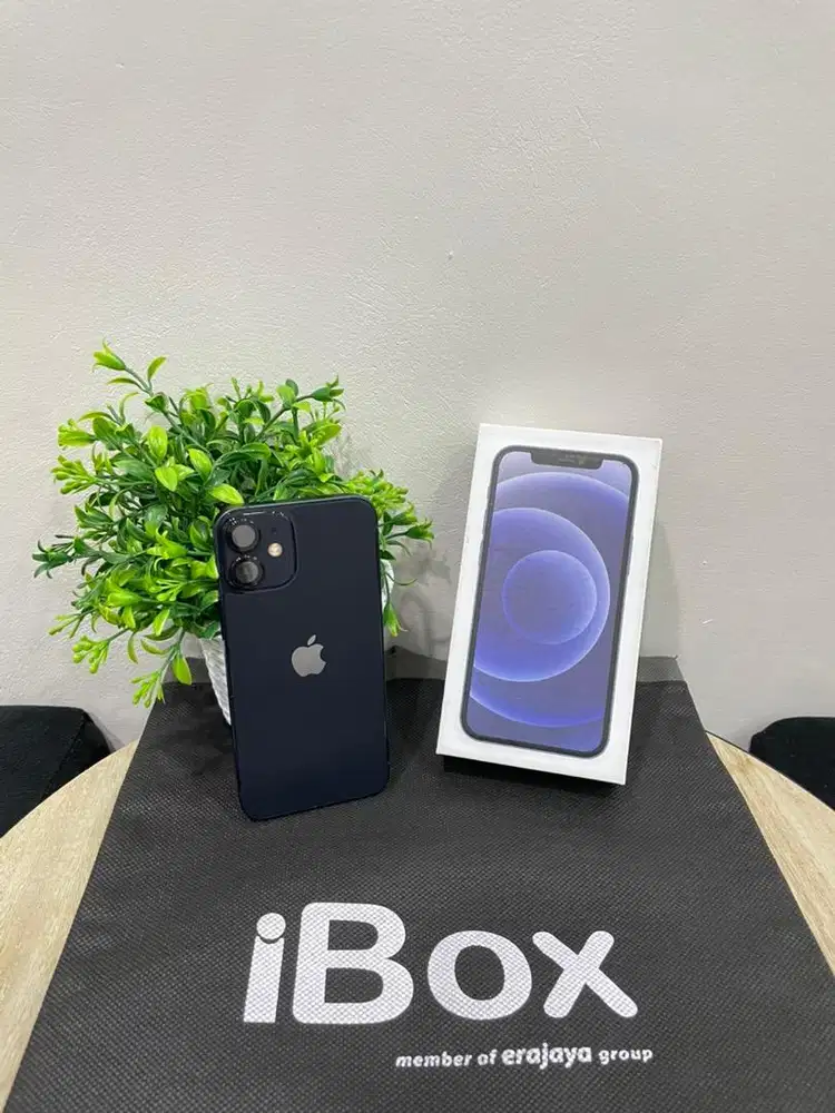 IPhone 12 Mini 64GB iBox Black mulus Fullset BH 84% Sinyal Permanent