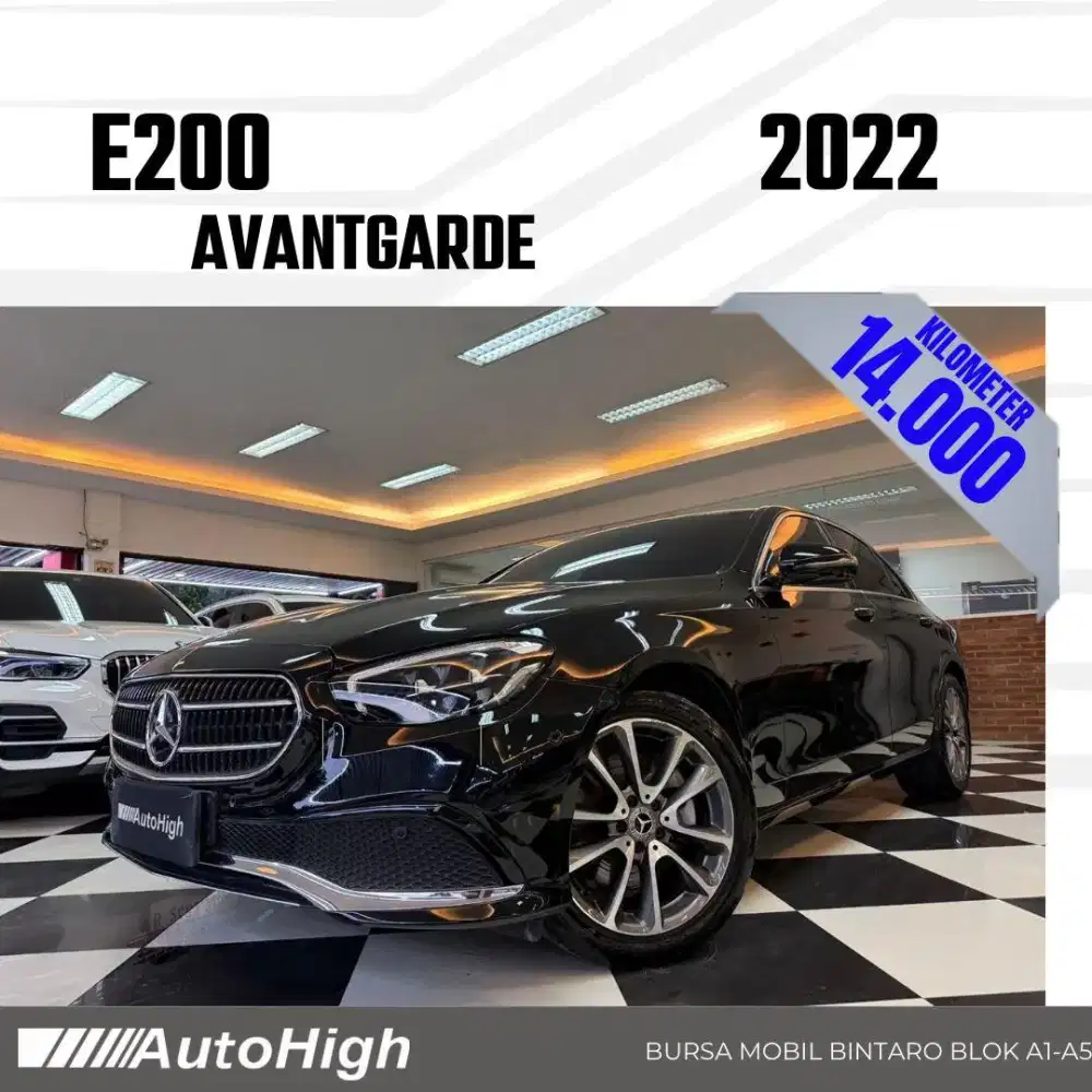 DP10% [Km14.000] E200 Avantgarde 2022 Black Reg 2023 #AUTOHIGH