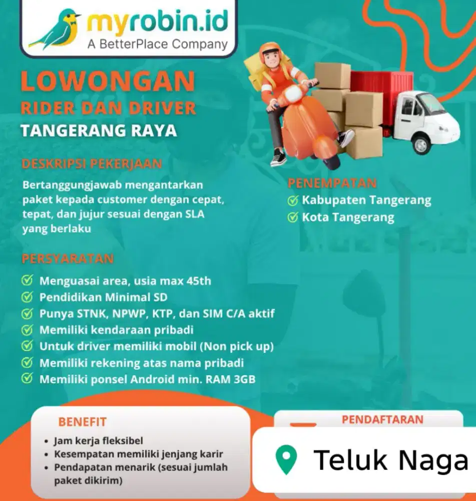 LOWONGAN KURIR MOTOR MYROBIN