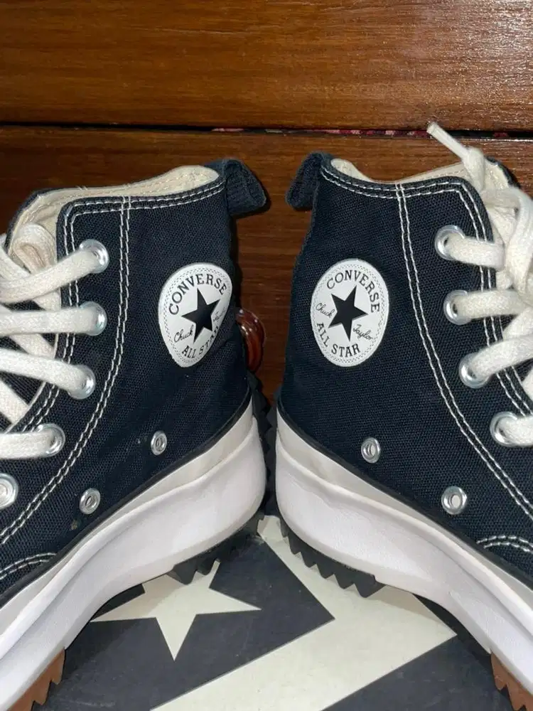 Converse Run Star Hike Hi Black White Gum Size 36
