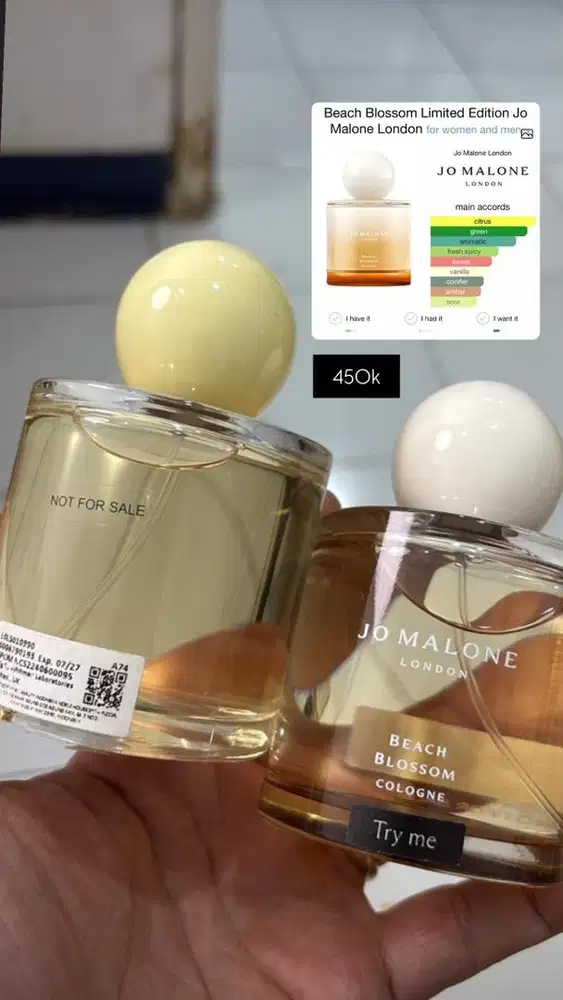 Parfum jomalone orginal tester