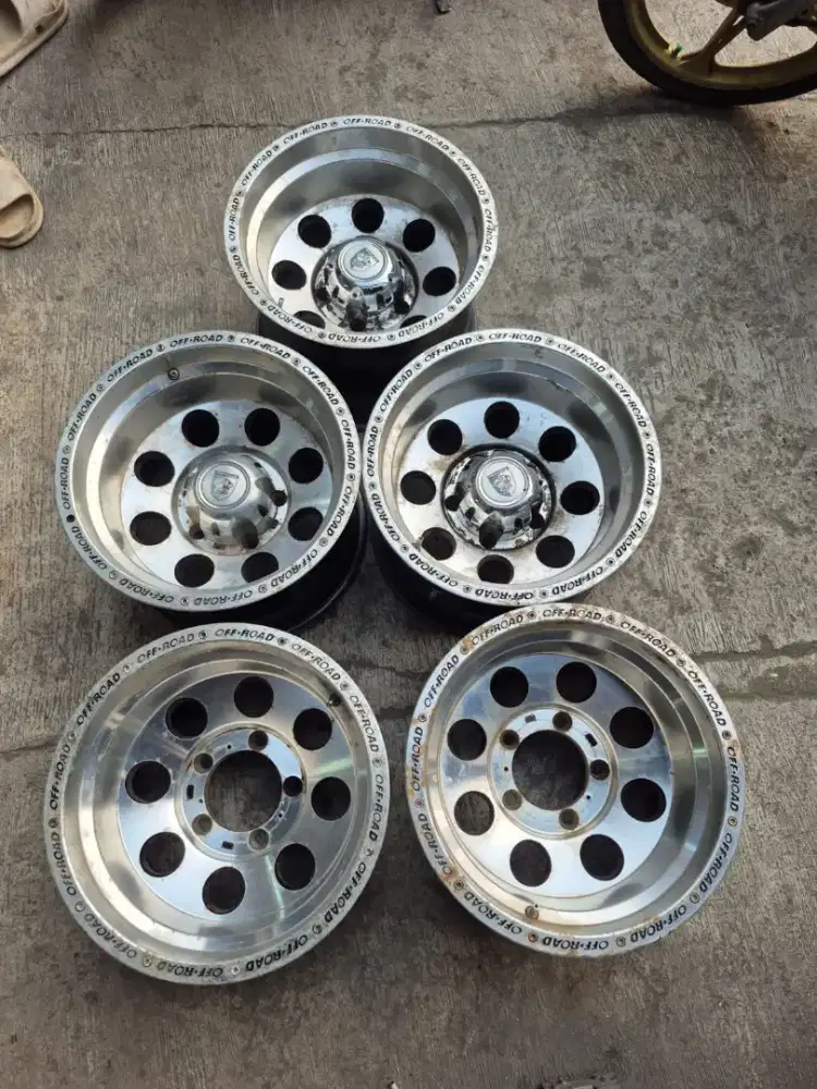 Velg jeep Miki thomson R15 pcd 5×139.7 lebar 10 in et12...5pcs