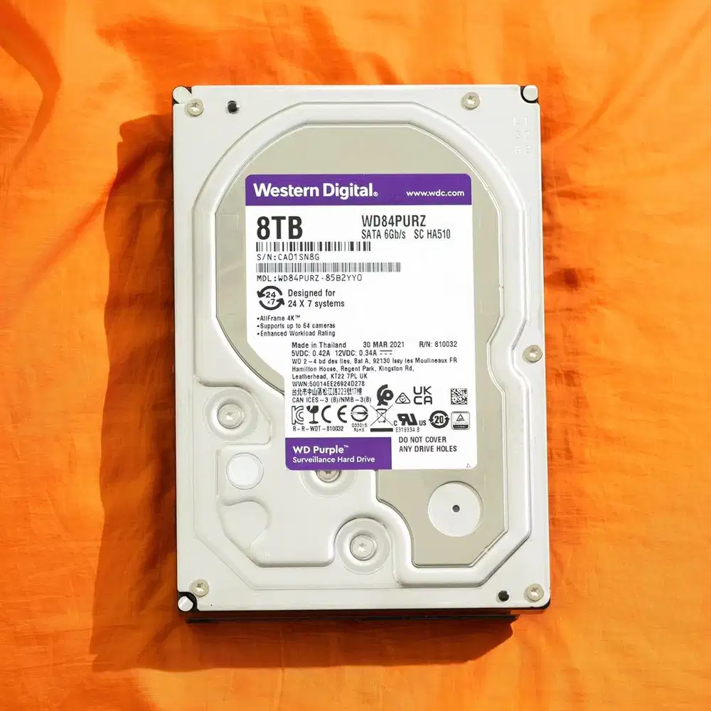 hdd wd purple 8tb garansi ori hardisk server cctv dvr nvr sata murah
