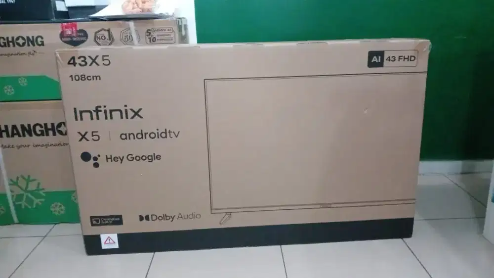 infinix android tv led 43inc segel garansi resmi +pasang bracket