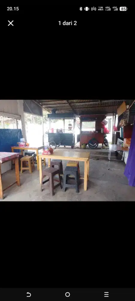 Gerobak mie ayam dan gerobak es teh solo